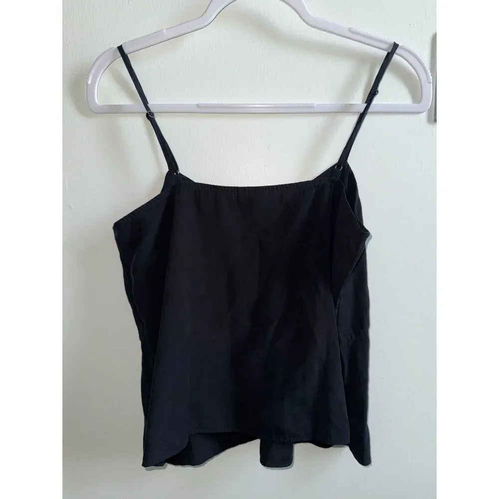 Universal Thread Black V-Neck Cami Tank Top Size M Soft Rayon Blend Minimalist